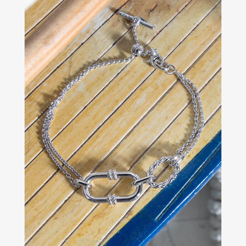 Kit Heath Marina Rope Link Grande Twin 7 Inch Slider Bracelet 71097RP