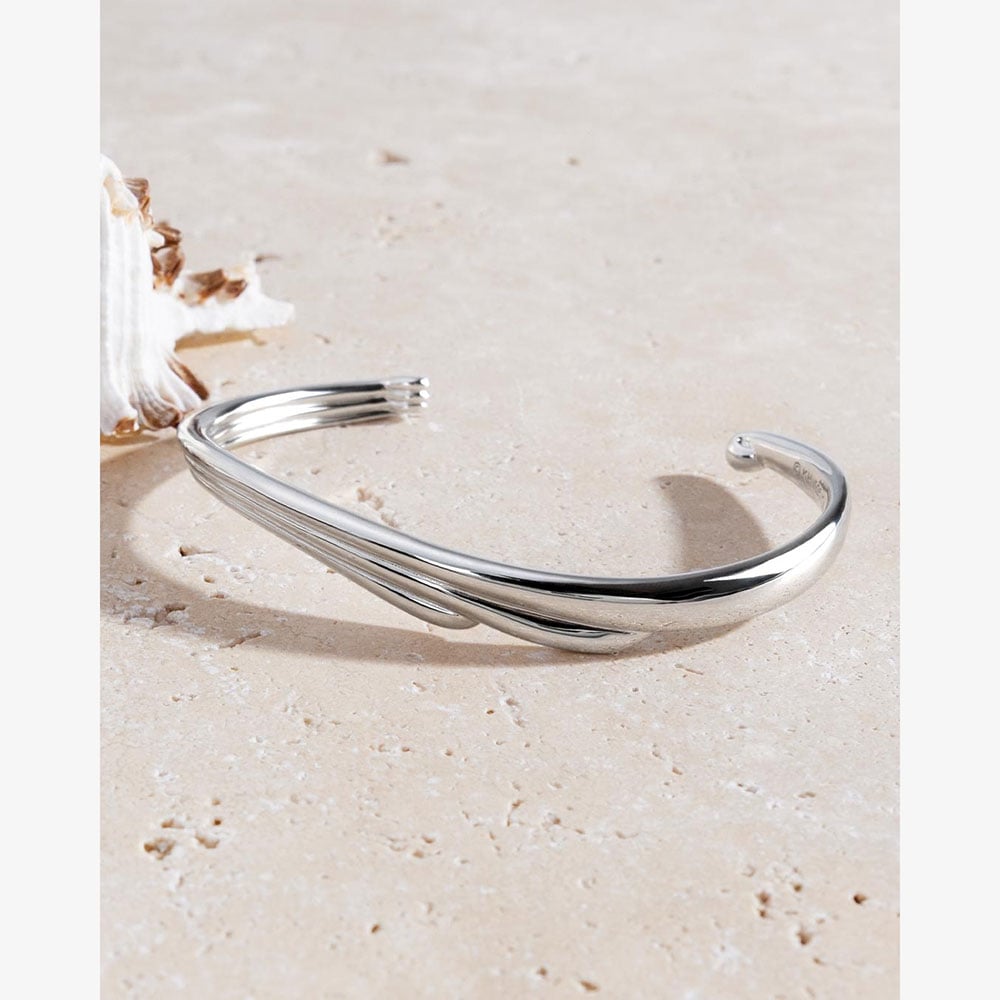 Kit Heath Océane Shell Wave Narrow Cuff Bangle 71211RP