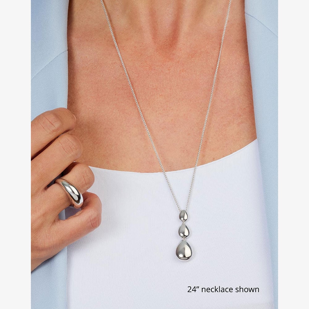 Kit Heath Coast Pebble Smooth Triple 16-24 Inch Necklace 90153RP