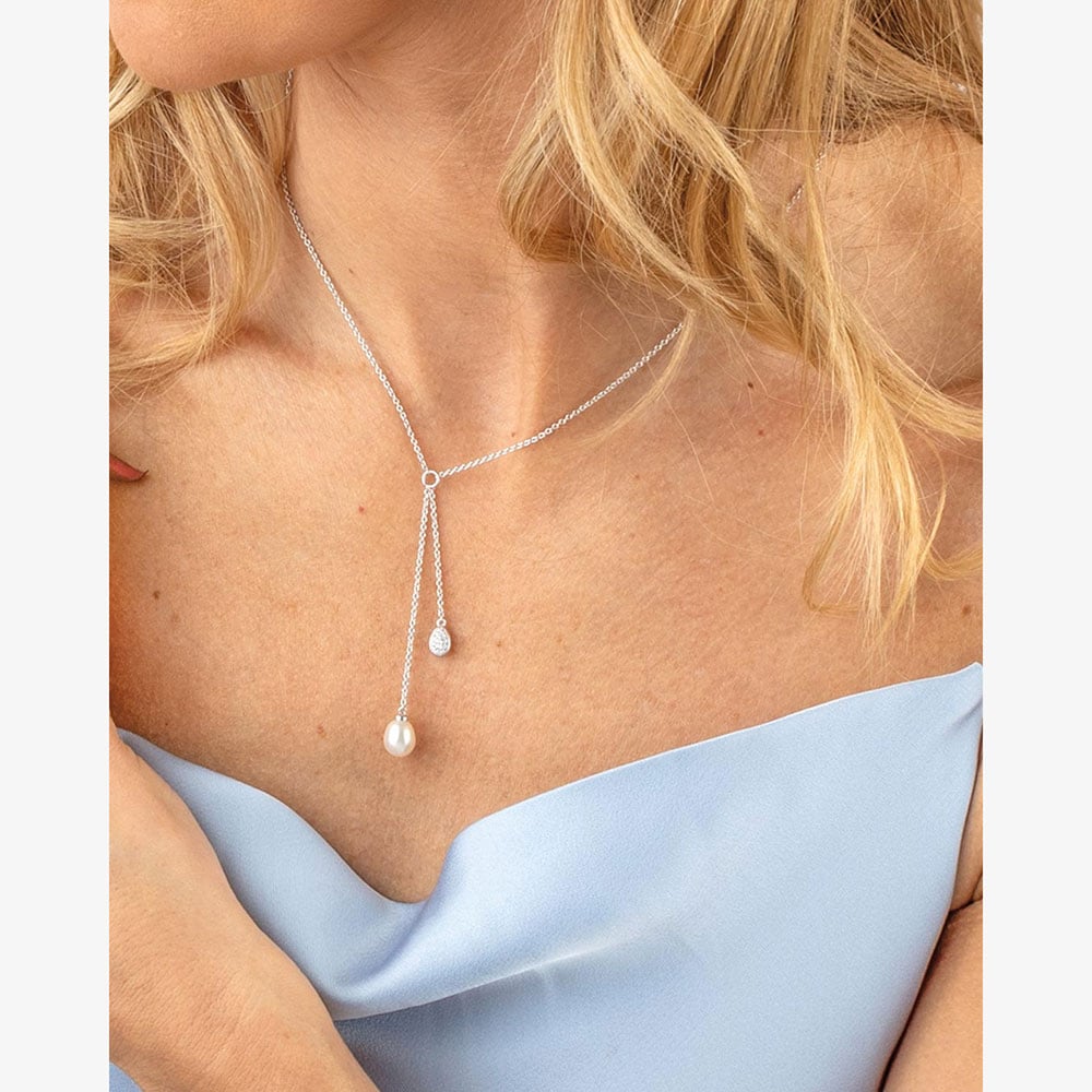 Kit Heath Coast Pebble Glisten Pavé 17 Inch Necklace 90181FPC