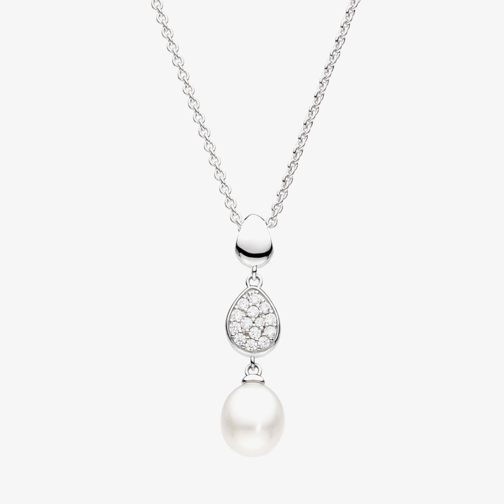 Kit Heath Coast Pebble Glisten Pavé 18 Inch Necklace 90182FPC