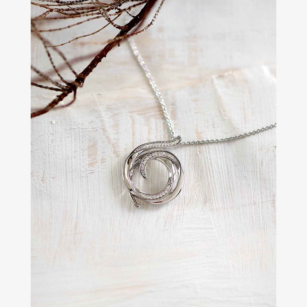 Kit Heath Entwine Helix Wrap Pavé 18 Inch Necklace 90235CZ