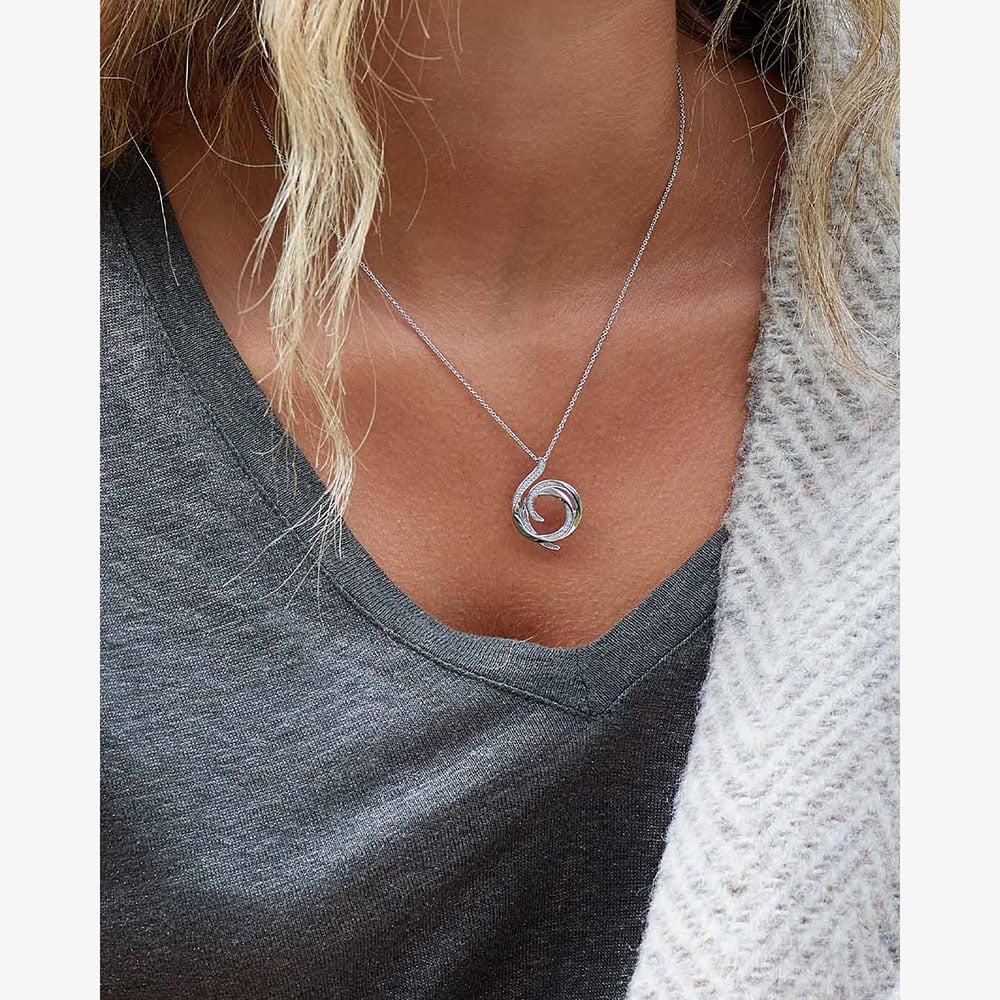 Kit Heath Entwine Helix Wrap Pavé 18 Inch Necklace 90235CZ