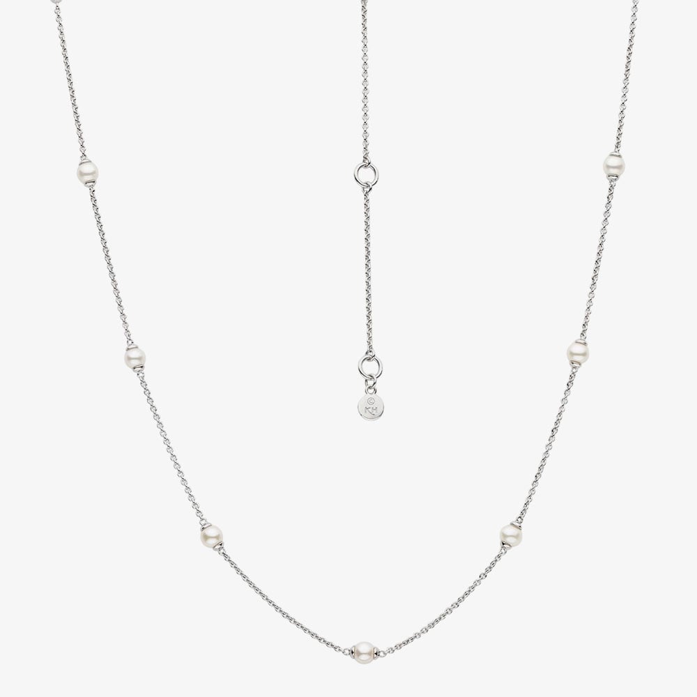 Kit Heath Revival Classic Pearl Round Pearl 18 Inch Station Necklace 90430FP