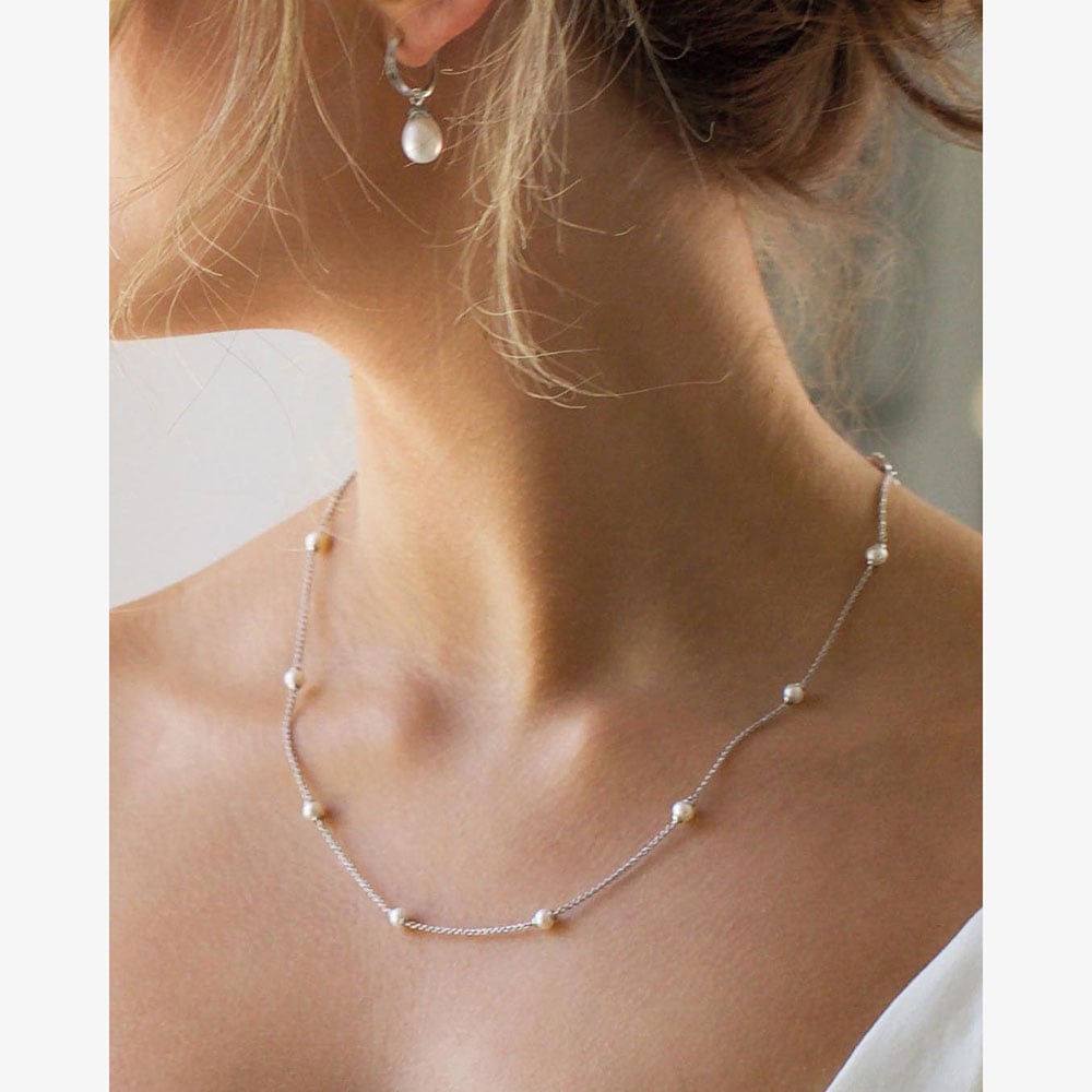 Kit Heath Revival Classic Pearl Round Pearl 18 Inch Station Necklace 90430FP