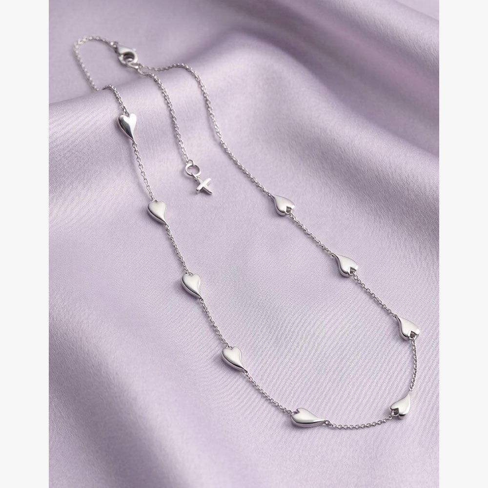 Kit Heath Desire Kiss Blush Heart 18 Inch Necklace 90501RRP