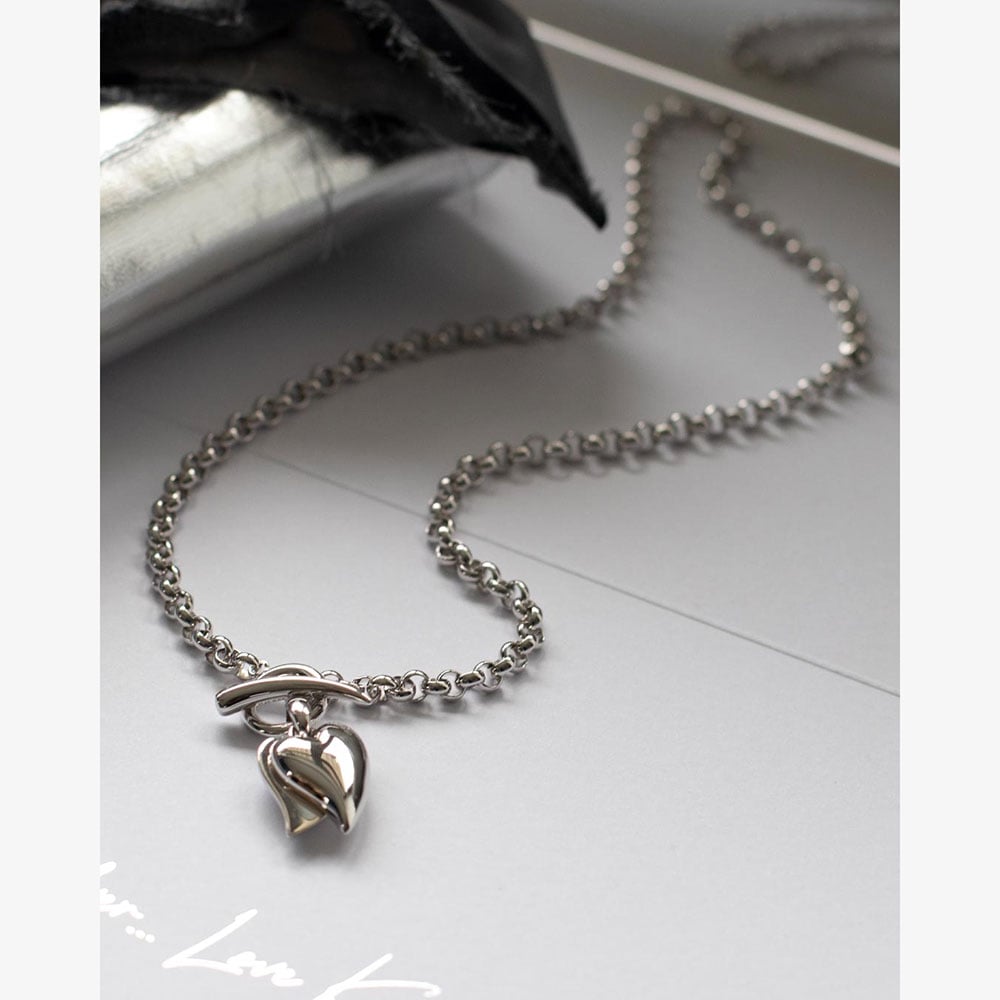 Kit Heath Desire Love Duet Heart 16 Inch T-Bar Necklace 90507RP