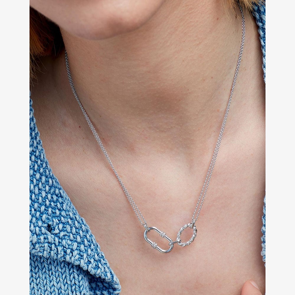 Kit Heath Marina Rope Link Grande Twin Chain 18 Inch Necklace 91097RP