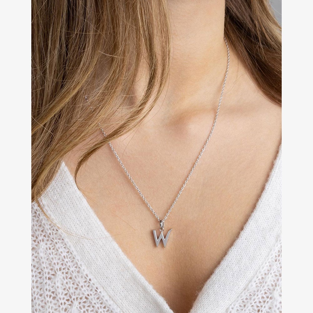 Kit Heath Signature Skript Capital W 18 Inch Necklace 9198RPW