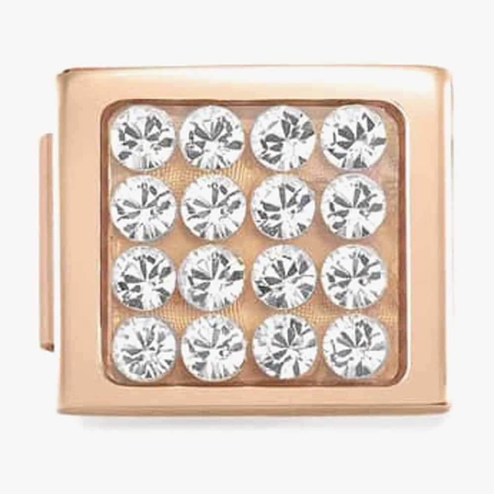 Product photograph of Nomination Glam Rose White Pave Charm 230603 01 from The Jewel Hut