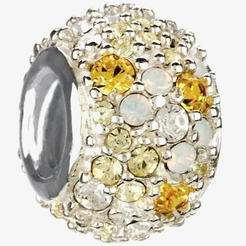Product photograph of Chamilia Jewelled Yellow Crystal Bead Jc-6a from The Jewel Hut