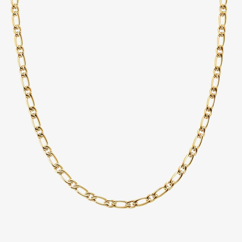 Nomination Bold Steel Yellow Gold Tone Figaro Chain 133216/012