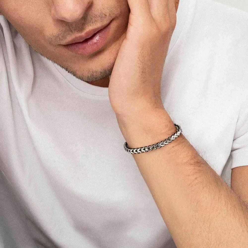Nomination B-Yond Fishbone Nautical Cord Stainless Steel Bracelet 028937/001