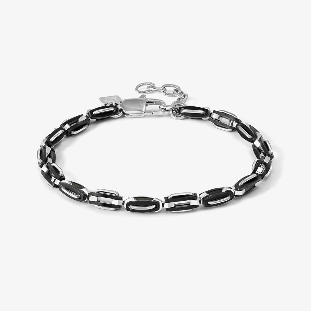 Nomination ManVision Steel & Black Chain Link Bracelet 133020/030