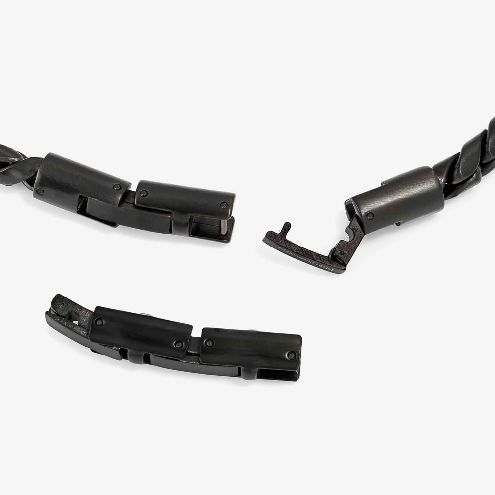 Nomination ManVision Steel & Black Link Bracelet 133022/030