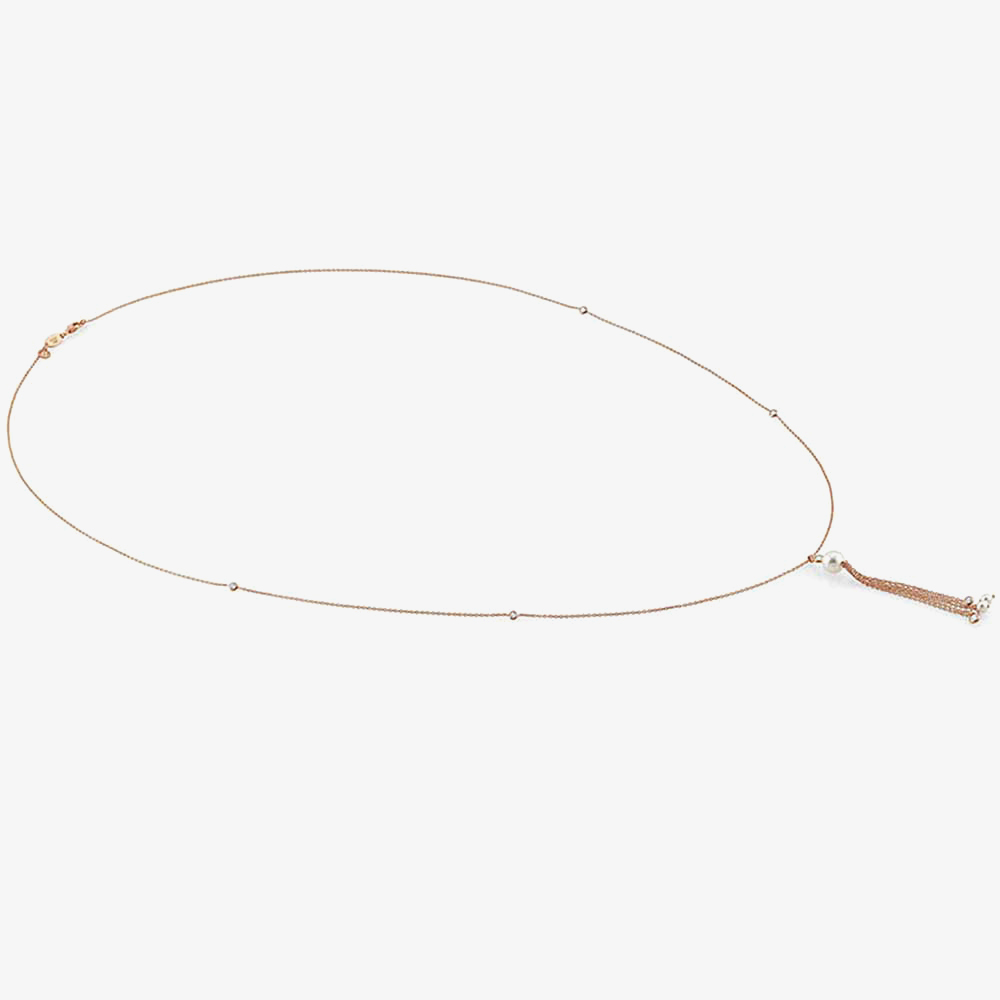 Nomination Bella Rose Gold Pearl Tassel Necklace 142661/011