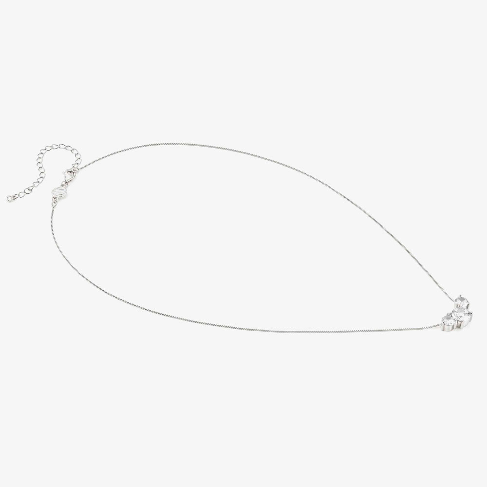 Nomination Colour Wave Sterling Silver Three White Stone Necklace 149821/001