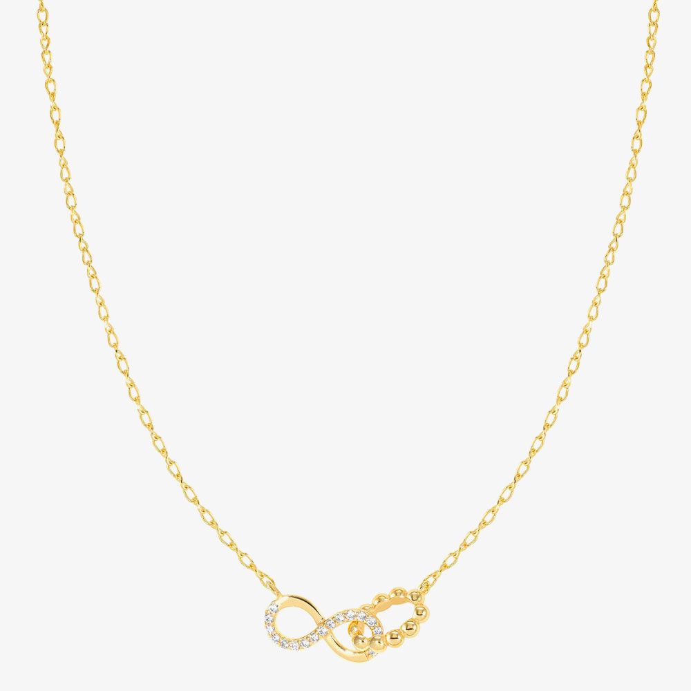 Nomination Lovecloud Gold Tone Plated Interlocking Infinity Necklace 240504/005