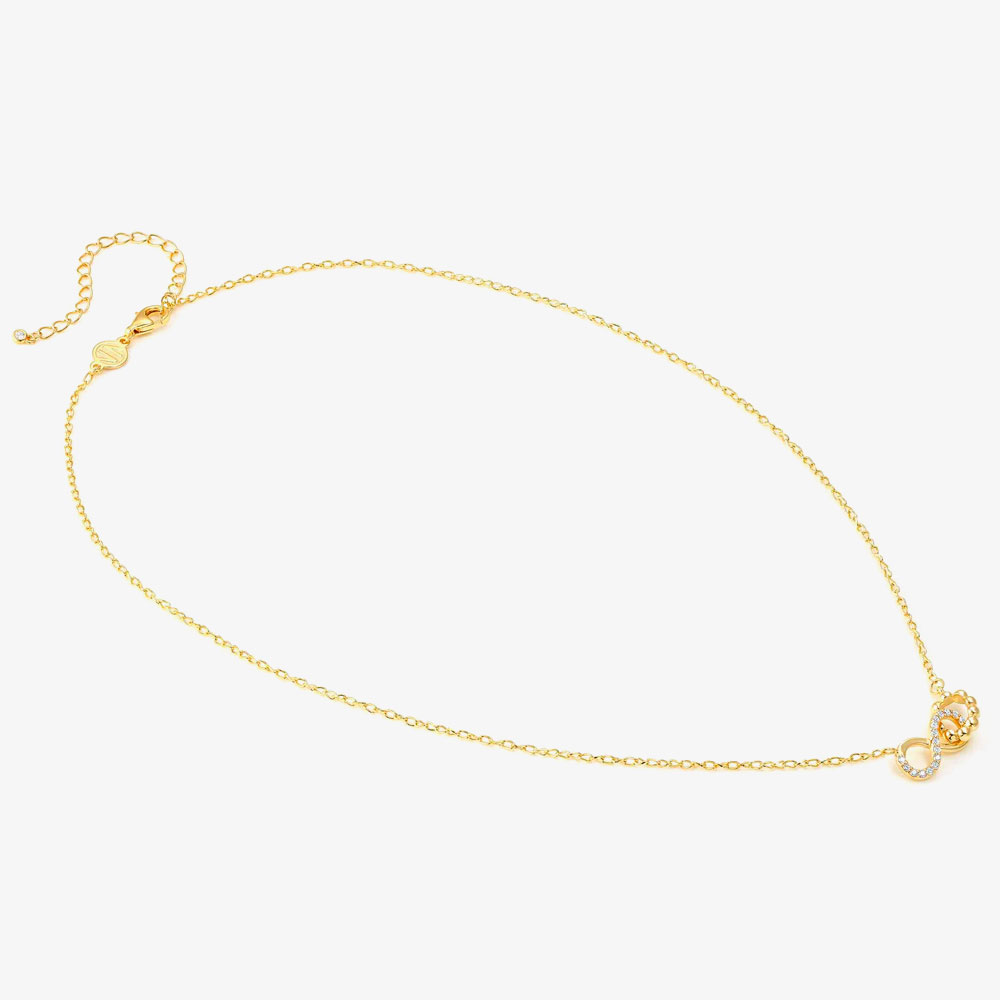 Nomination Lovecloud Gold Tone Plated Interlocking Infinity Necklace 240504/005