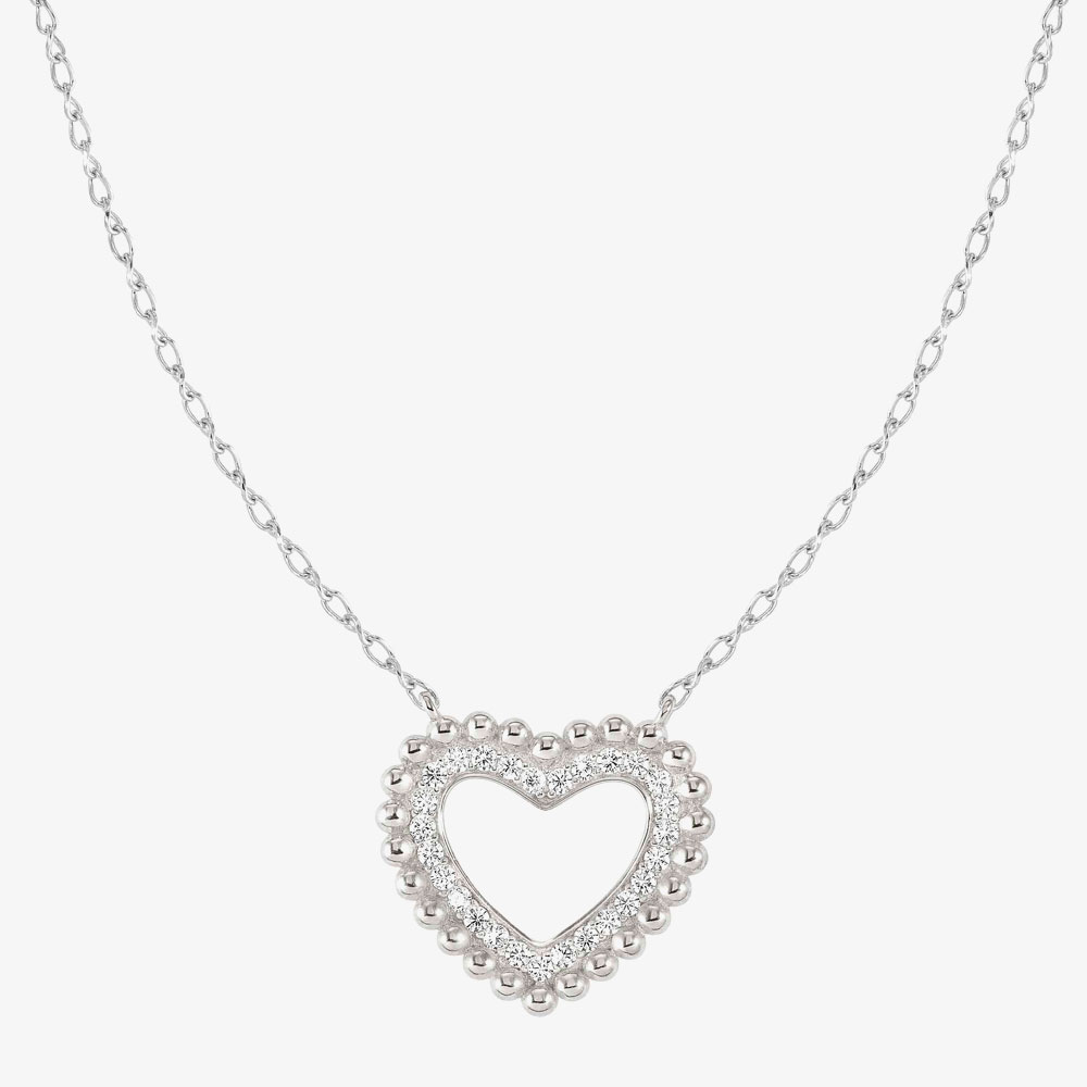 Product photograph of Nomination Lovecloud Sterling Silver Heart Necklace 240504 009 from The Jewel Hut
