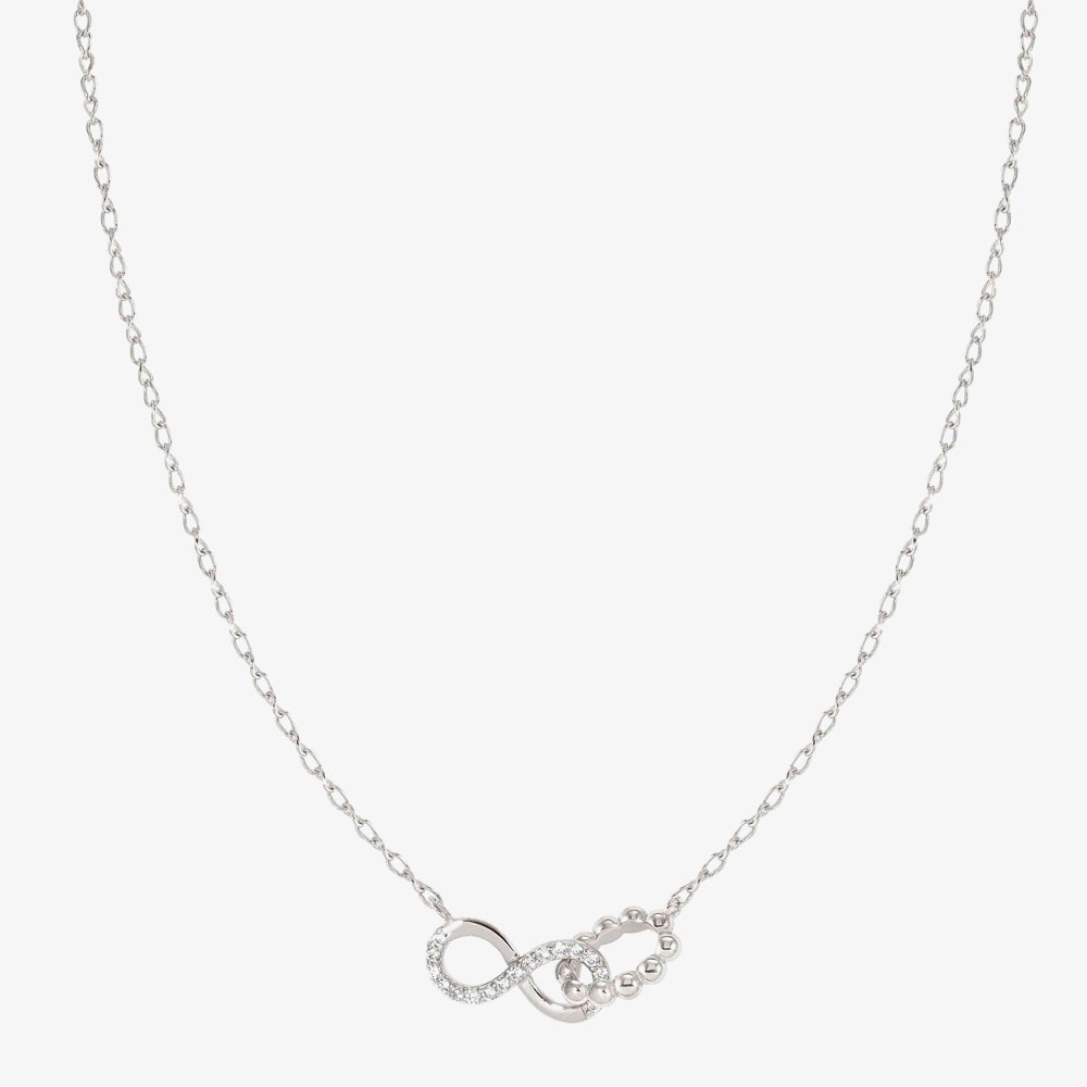 Nomination Lovecloud Sterling Silver Interlocking Infinity Necklace 240504/006