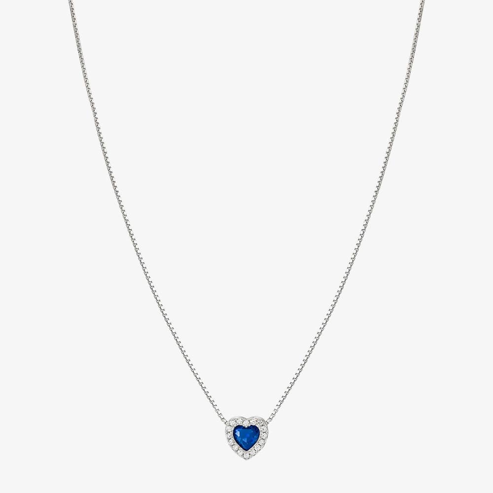 Nomination All My Love Sterling Silver Blue Heart Necklace 240302/012