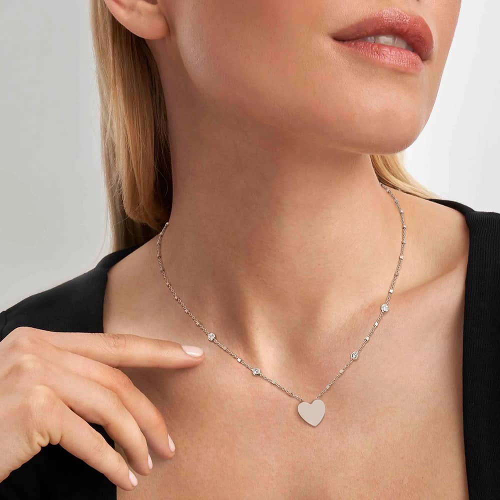 Nomination Messaggi D'Amore Engravable Heart & Cubic Zirconia Necklace 241212/022