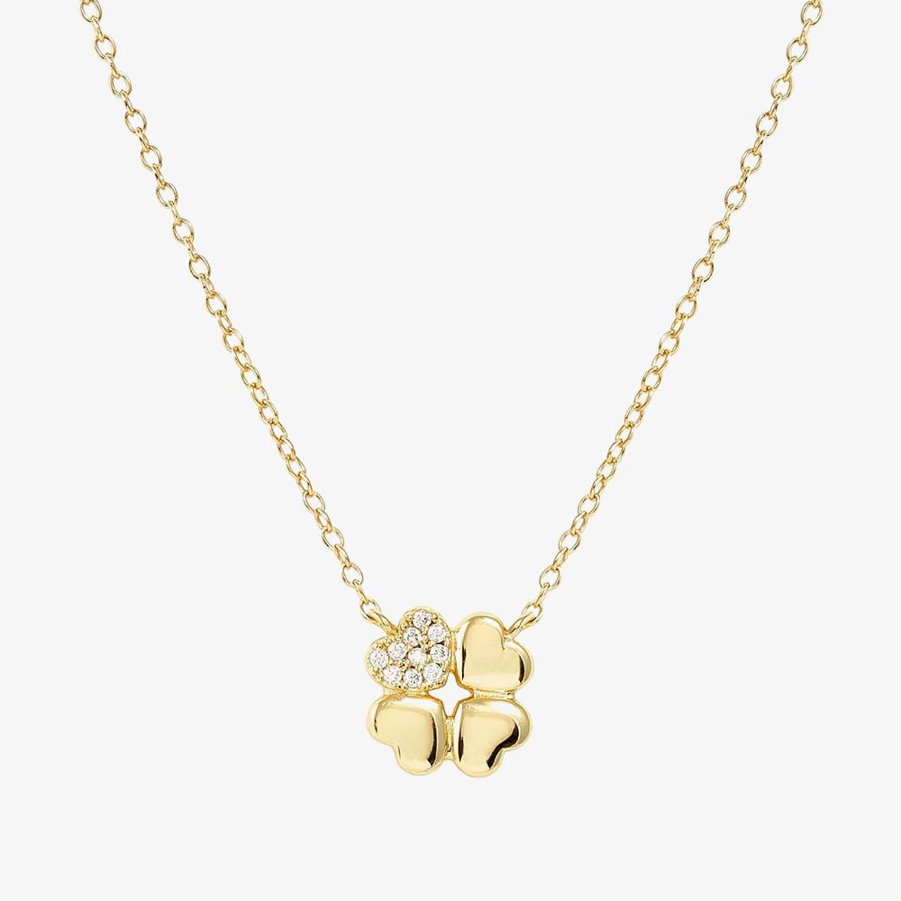 Nomination Petit Sparkle Gold Clover Necklace 242303/003