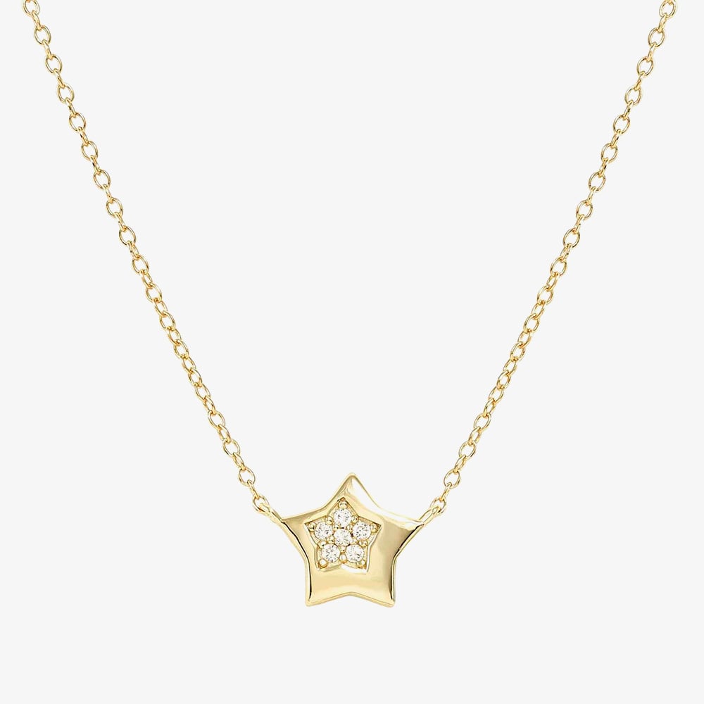 Nomination Gold Petit Sparkle Star Necklace - 38cm