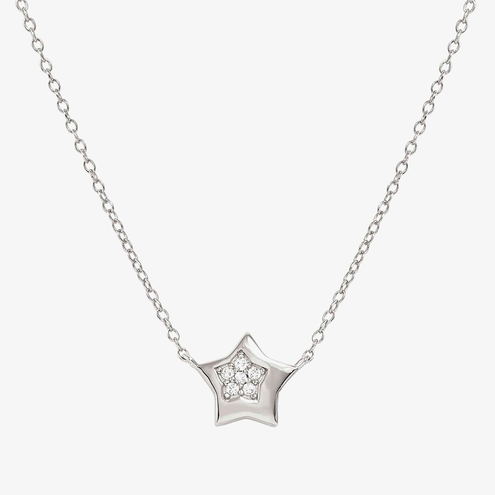 Nomination Silver Petit Sparkle Star Necklace - 38cm