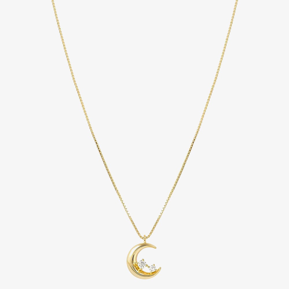 Nomination Dreams Beats Gold Tone Moon Pendant Necklace 242602/024