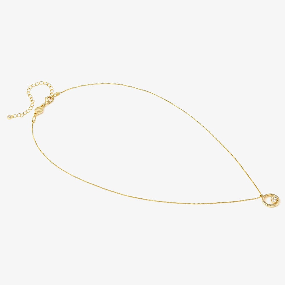 Nomination Dreams Beats Gold Tone Circle Pendant Necklace 242602/044