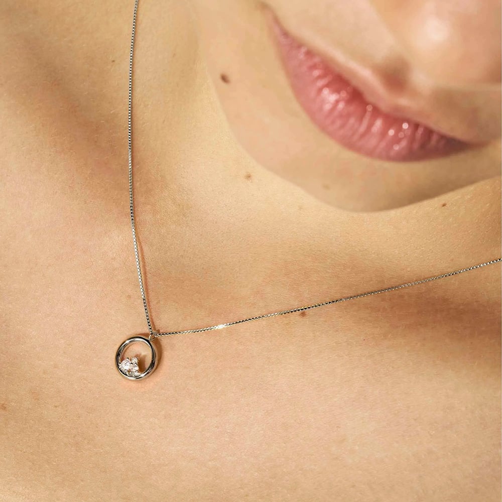 Nomination Dreams Beats Silver Circle Pendant Necklace 242602/043