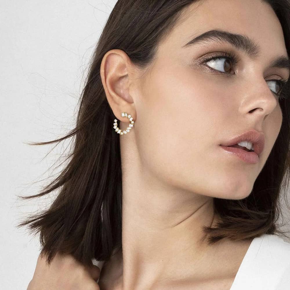 Nomination Colour Wave Gold Plated Hoop Earrings 149803/014