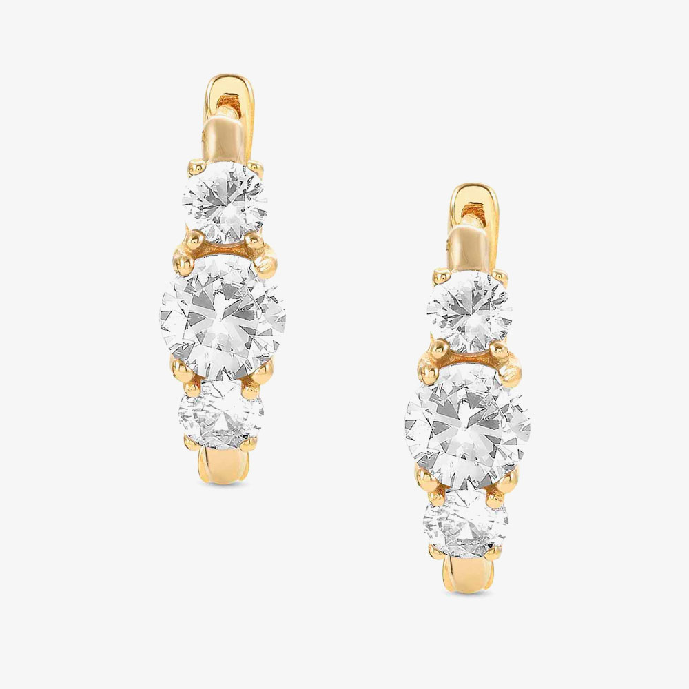 Nomination Colour Wave Yellow Gold Sterling Silver Hoop Earrings 149822/012