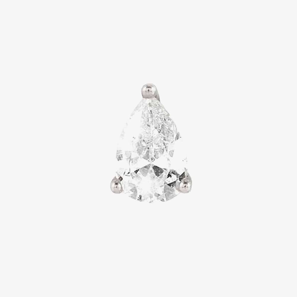 Product photograph of Nomination Colour Wave White Pear Shaped Single Stud Earring 149804 008 01 from The Jewel Hut