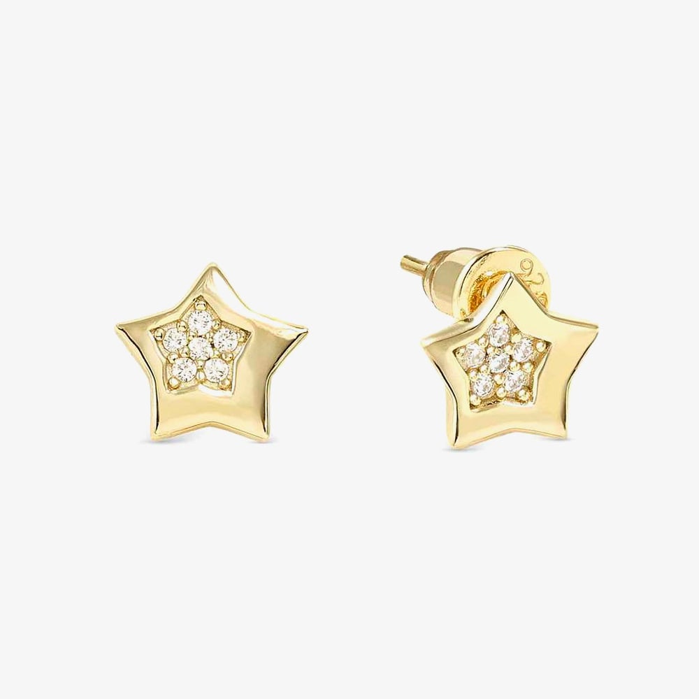 Click to view product details and reviews for Nomination Petit Sparkle Gold Star Stud Earrings 242304 009.