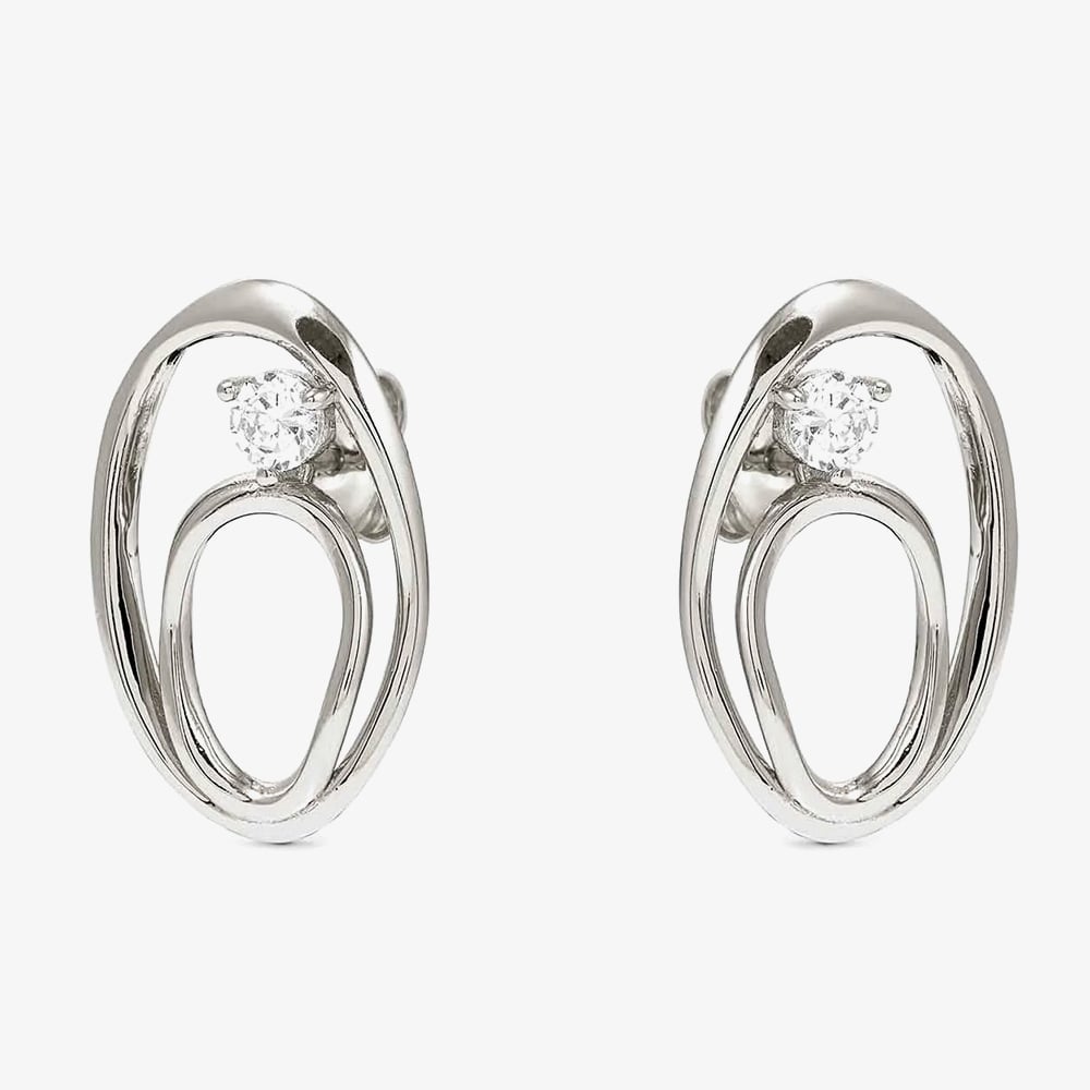 Nomination My Rebel Art Silver Double Oval Stud Earrings 242811/053