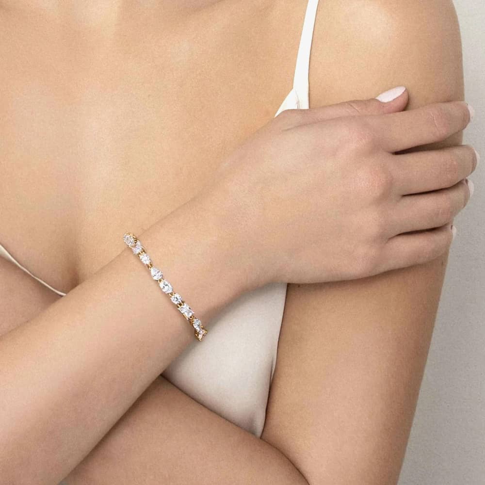 Nomination Colour Wave Gold Plated Multi-Cut Cubic Zirconia Bracelet 149801/014