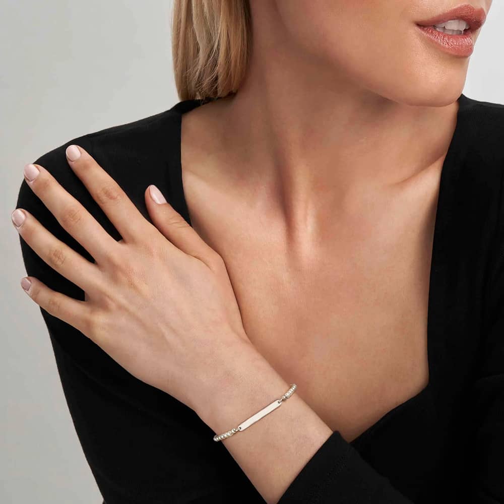 Nomination Messaggi D'Amore Engravable Plate Pearl Bracelet 241201/058