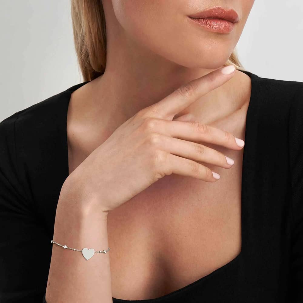 Nomination Messaggi D'Amore Engravable Heart Round Cubic Zirconia Bracelet 241209/022