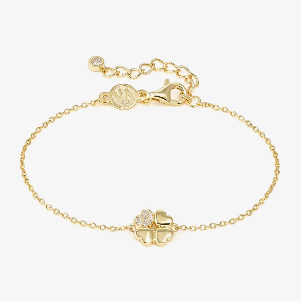 Nomination Gold Petit Sparkle Clover Bracelet