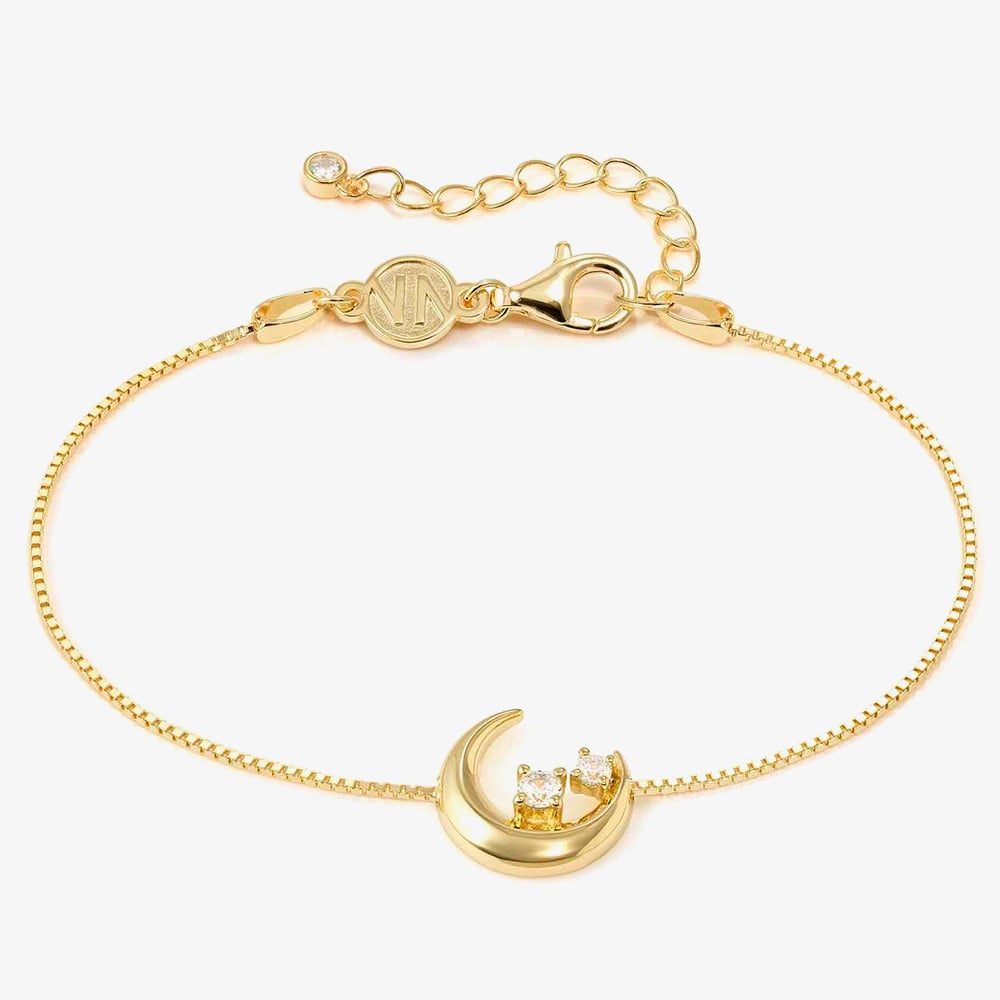 Nomination Gold Dream Beats Moon White CZ Bracelet