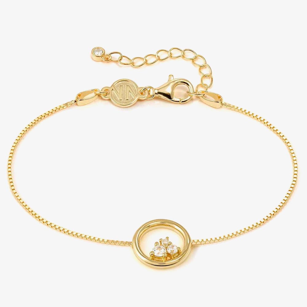 Nomination Gold Dream Beats Circle White CZ Bracelet