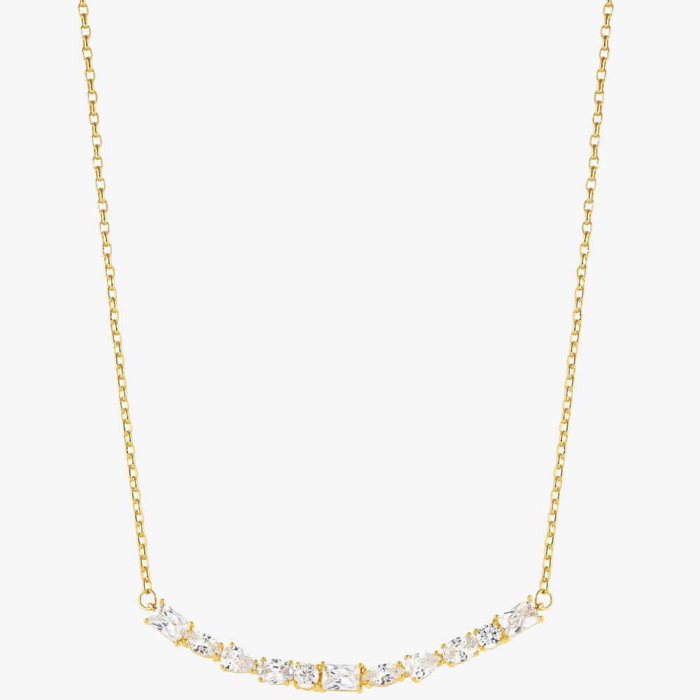 Nomination Colour Wave Gold Plated Multi-Cut Cubic Zirconia Necklace 149802/014