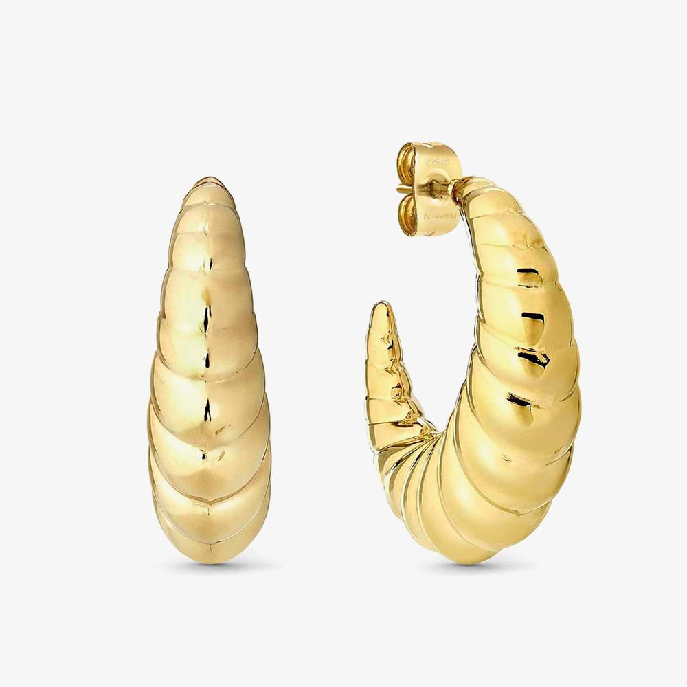 Nomination Gold Ecclettica Ripple Dome Earrings