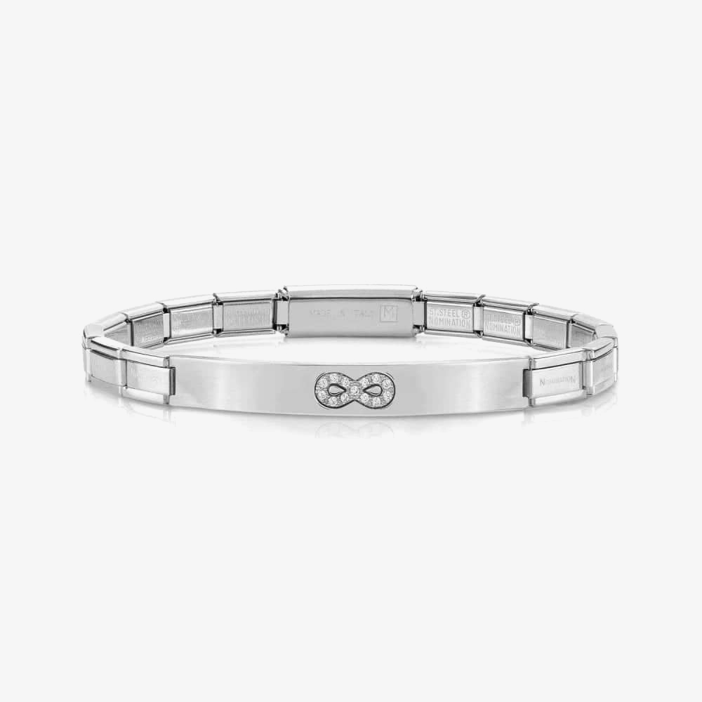 Nomination Trendsetter Stainless Steel & Cubic Zirconia Infinity Bracelet 021133/024