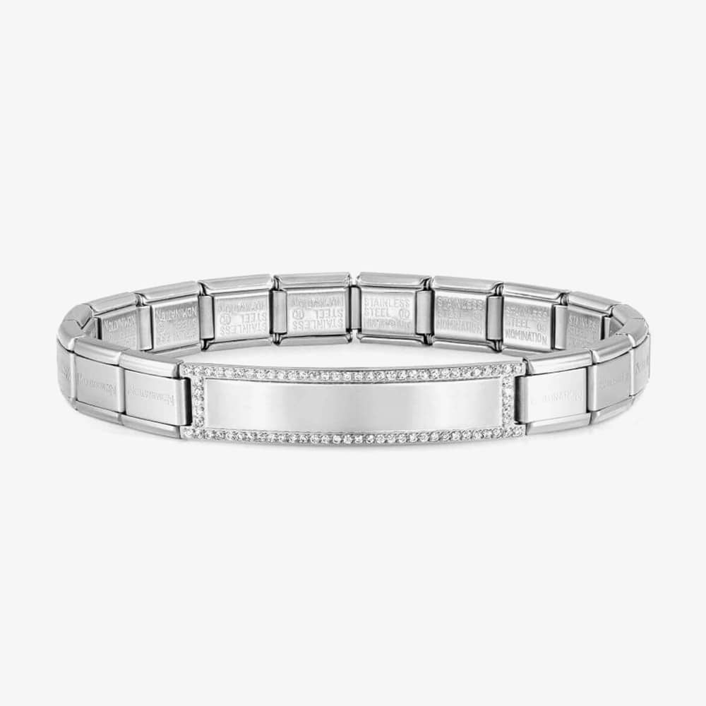 Nomination Composable CLASSIC Trendsetter Silver Tone Cubic Zirconia Bracelet 021137/001