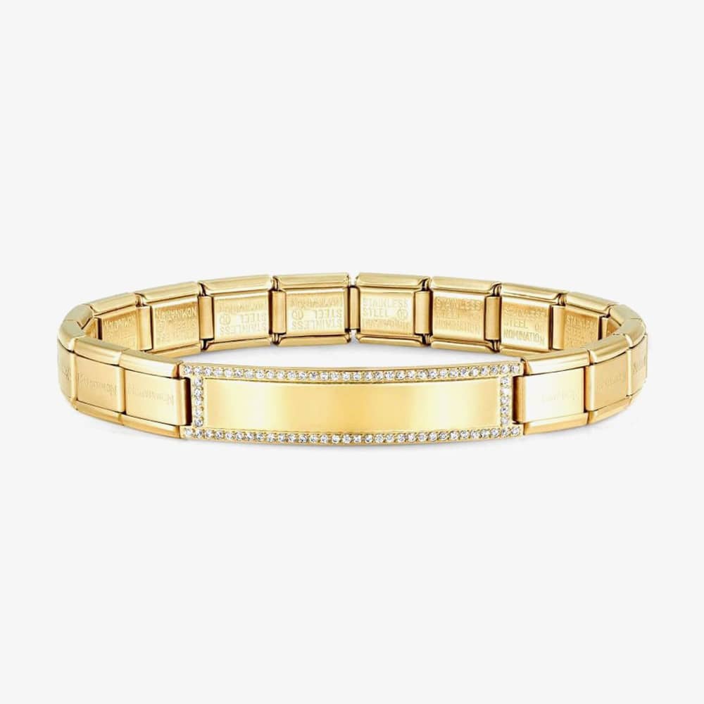Nomination Composable CLASSIC Trendsetter Gold Tone Cubic Zirconia Bracelet 021138/012