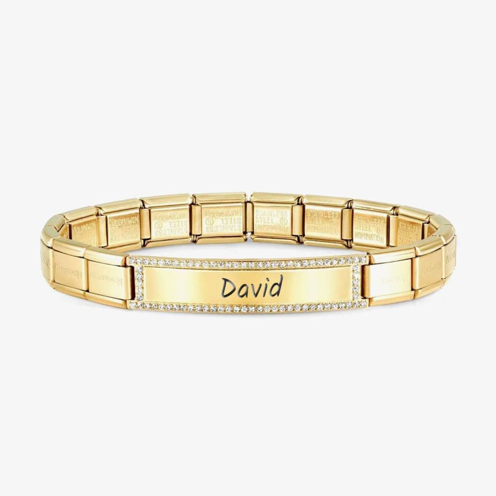 Nomination Composable CLASSIC Trendsetter Gold Tone Cubic Zirconia Bracelet 021138/012
